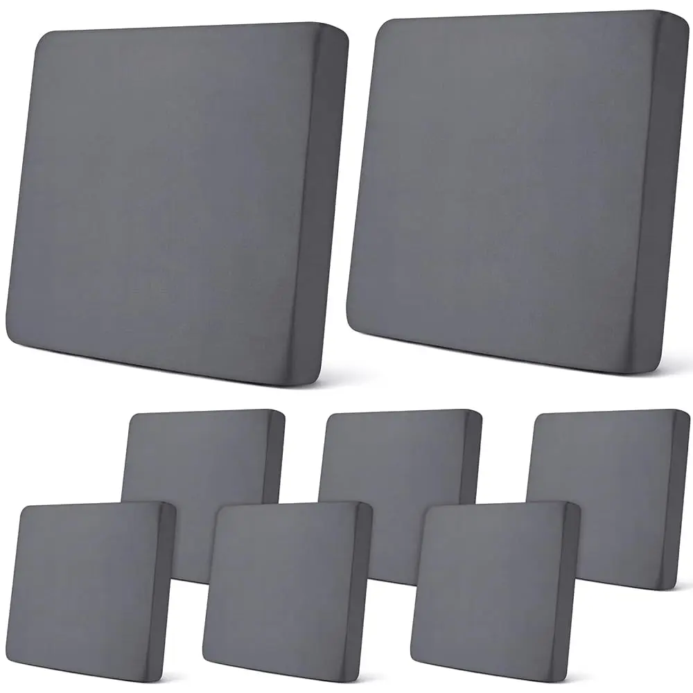 

8Pcs Patio Cushion Covers Stretch Outdoor Cushion Cover Replacement For Patio Furniture Sofa Couch Slipcovers, Soft Flexibility