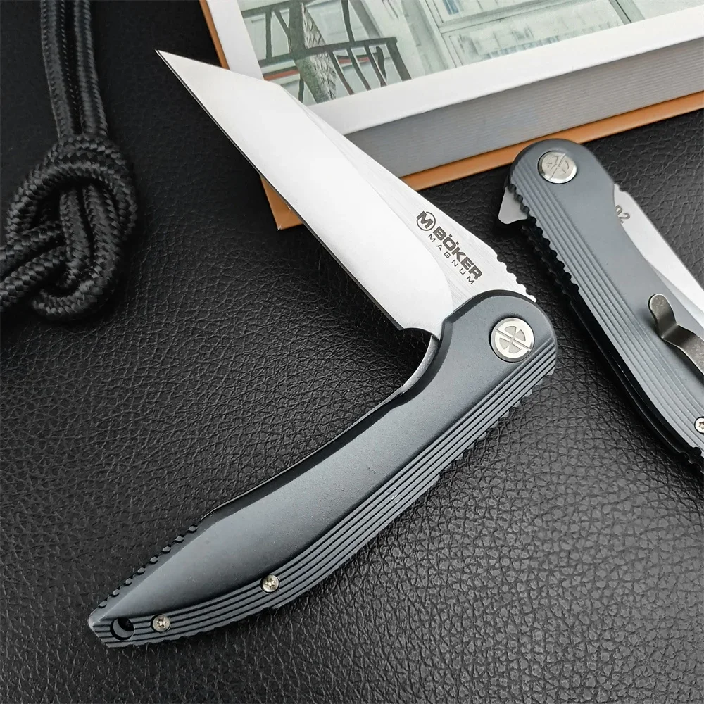 Pocket Knife Boker D2 Bearing Folding Knife 440C Blade Aluminum Alloy Handles Outdoor Tactical Knife Camping Hunting EDC Tools