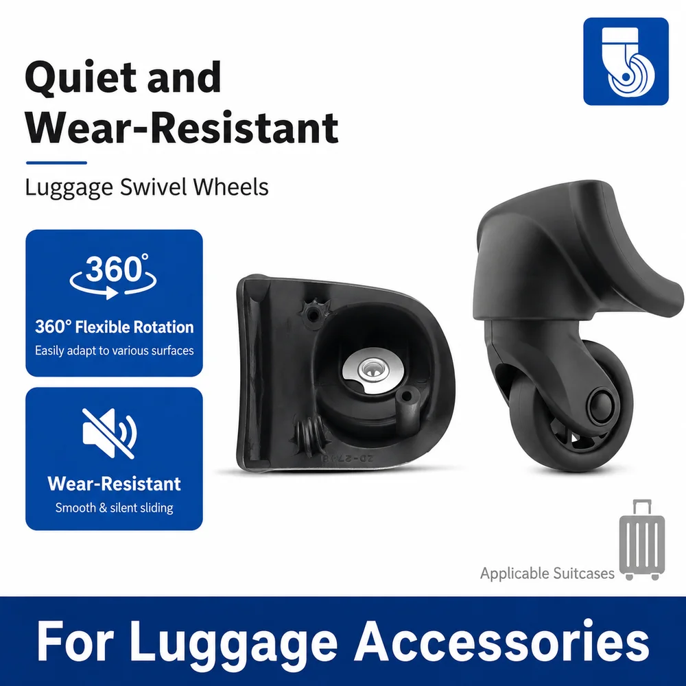 Universal Luggage Wheels For American Tourister ZD-274 360° Swivel Caster Bracket Wear-Resistant Smooth Rolling Noise Reduction