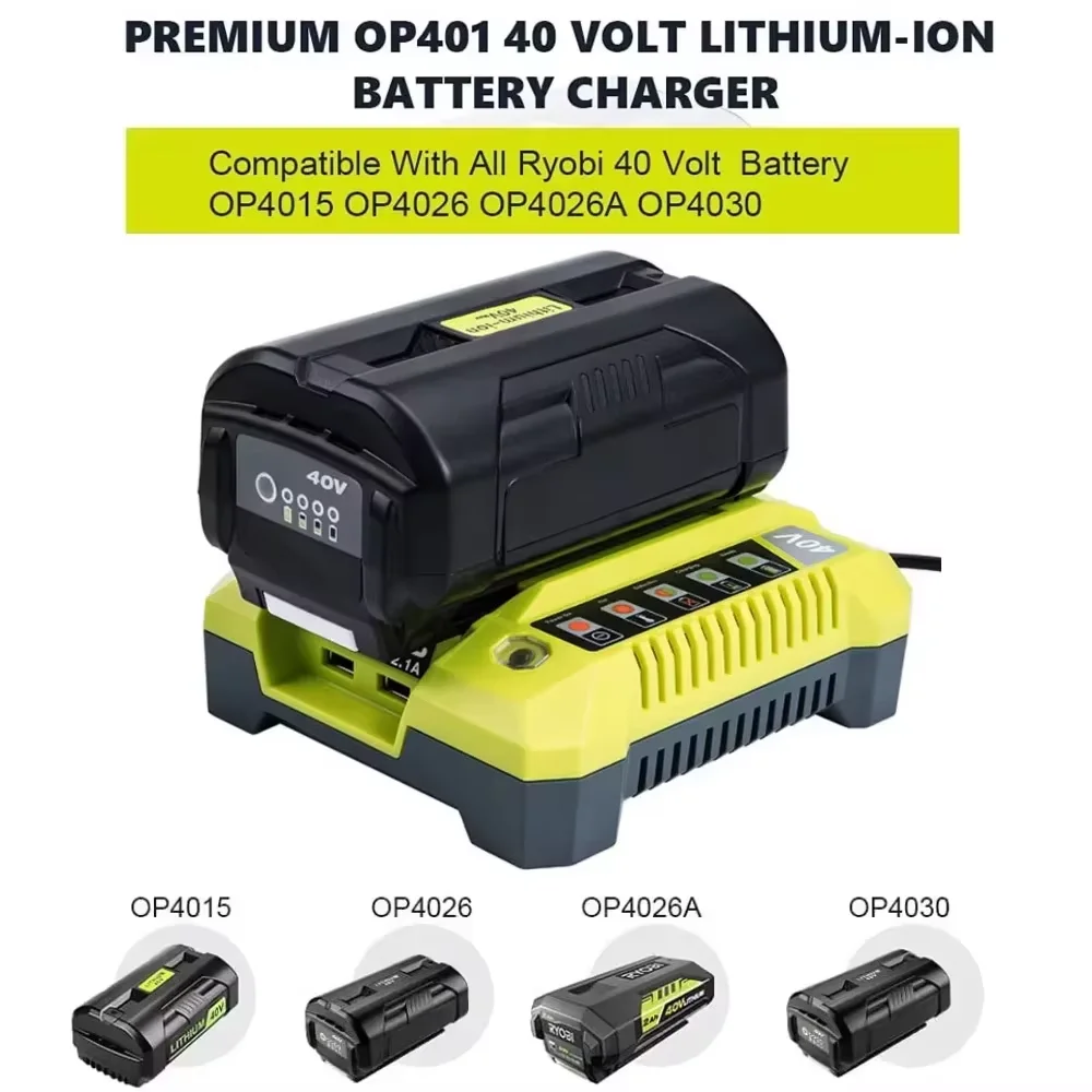 40V 10Ah High Capacity Li-ion Battery for Ryobi OP4040 OP4026 OP40501 OP40401 OP4030 OP4050 OP4060A OP40201