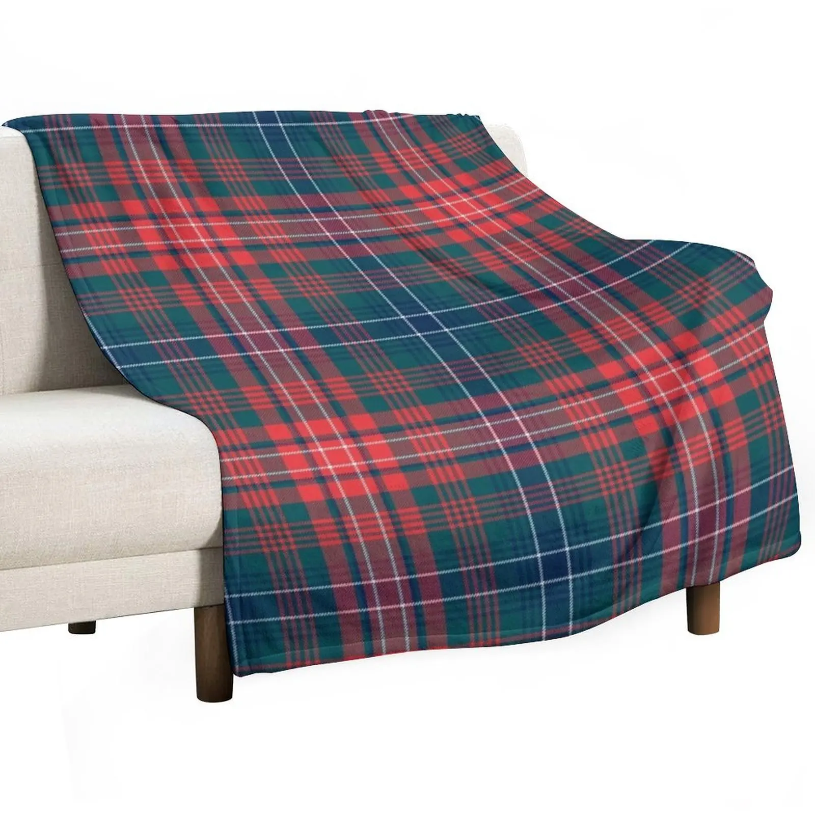 Manta Tartan Moderna Wilson, Ultra Suave y Acogedora para Siesta y Dormir