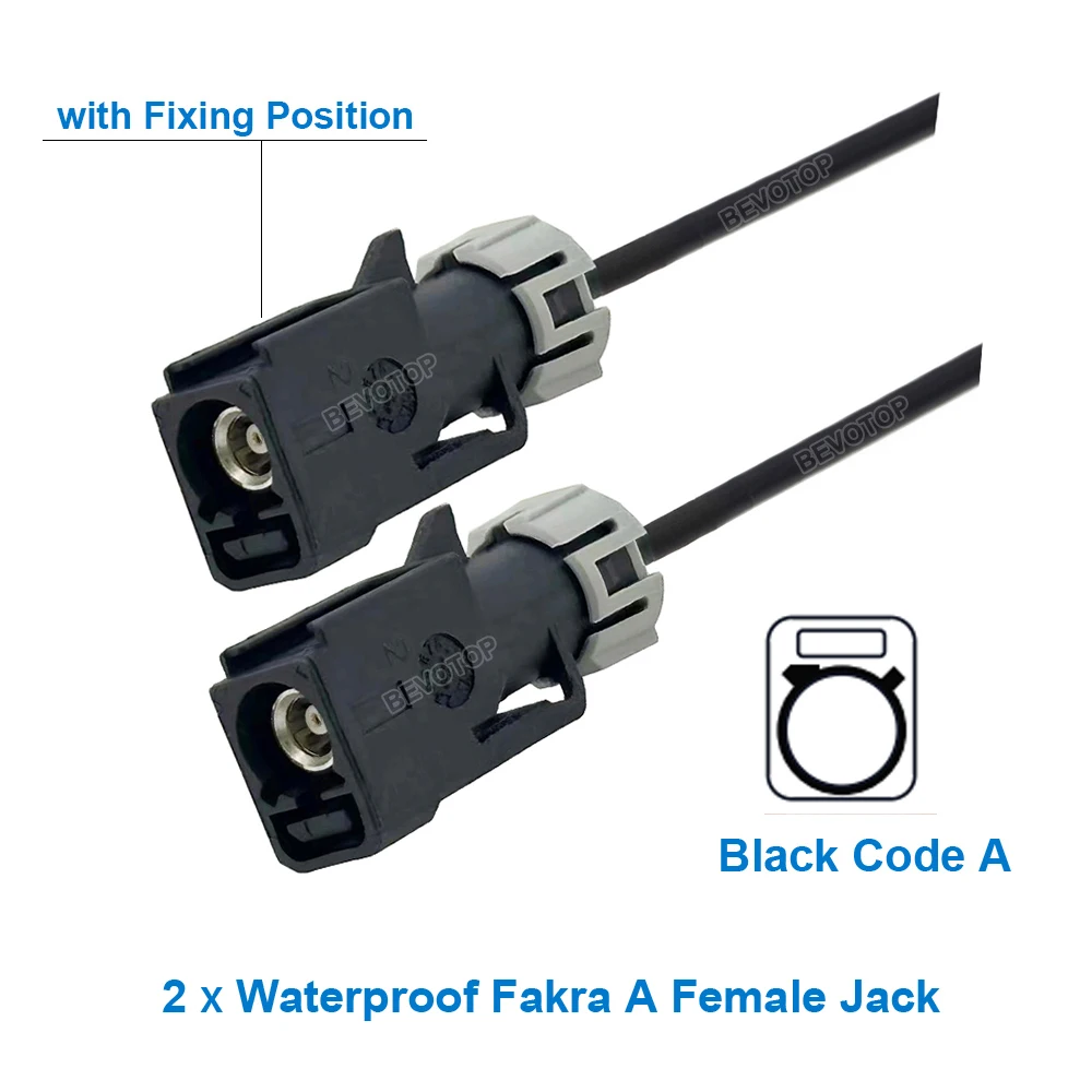 1PCS Waterproof Fakra A/B/C/D/F/G/H/I/K/Z Female to Female Jack Connector Car Video Fakra Jumper RG174 Cable Auto Cable