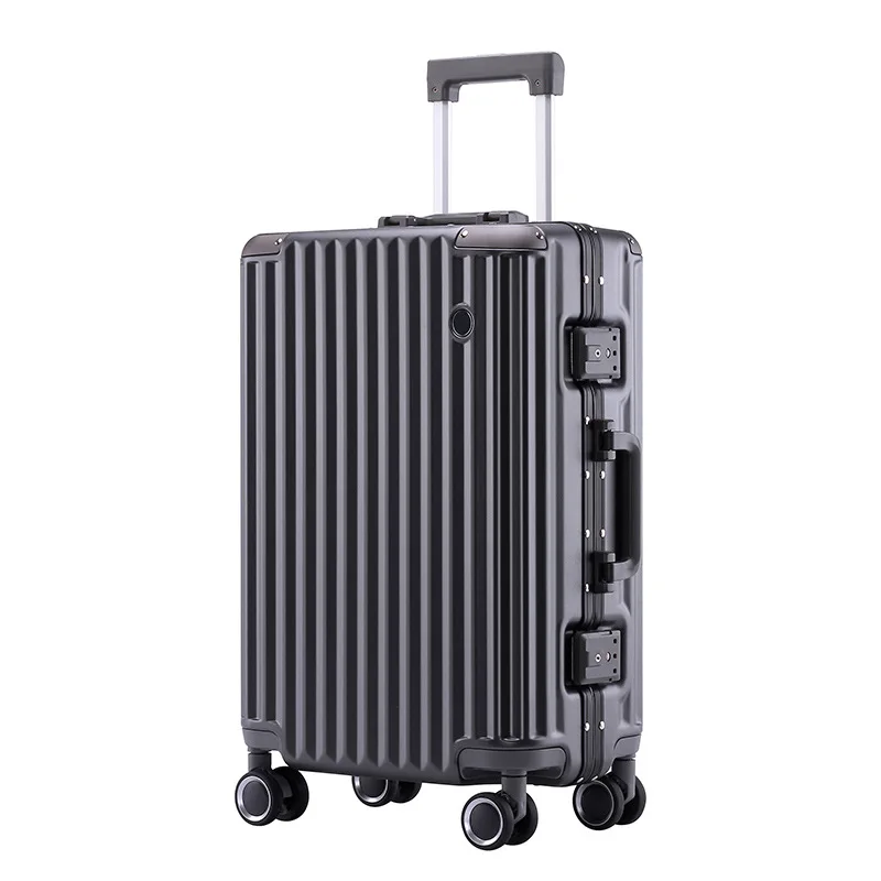 Fashion Candy Color Aluminum Frame Luggage Student Universal Wheel Trolley Case Men's Travel Suitcase Password Boarding Bag