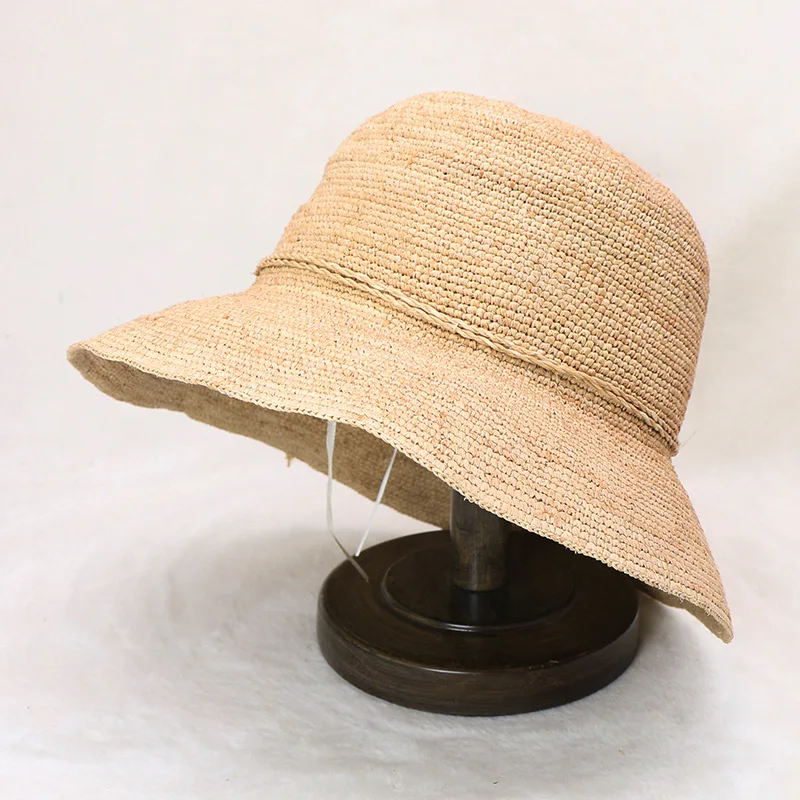 

Fine Woven Raffia Hat Women's Summer Seaside Stylish Sun Hat Beach Sun Hat Foldable Sun-proof Straw Hat