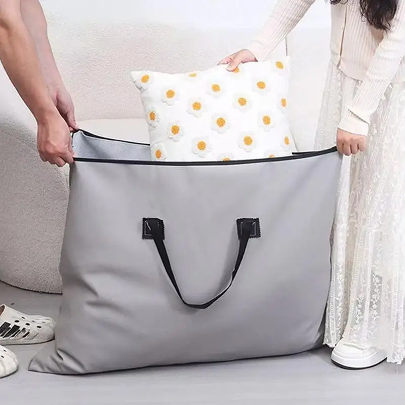 1pc Random Color Large Capacity Storage Bag - Waterproof Foldable Moving & Laundry Bag, Washable Organizer For Clothes & Beddin