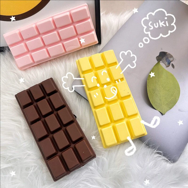Soft Chocolate Squishy Toy Slow Rebound Wet Soft Suction Finger Pinch Squeeze Toy Decompression Sensory Fidget Toy Gifts Adult