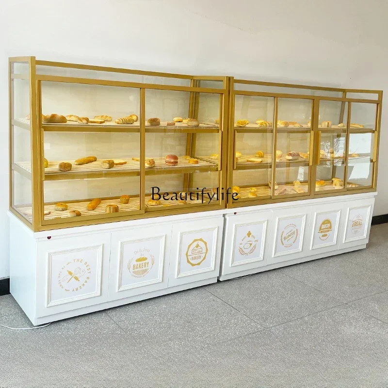 Bread Display Cabinets Cake Glass Side Cabinet Commercial Pastry Baking Display Stand