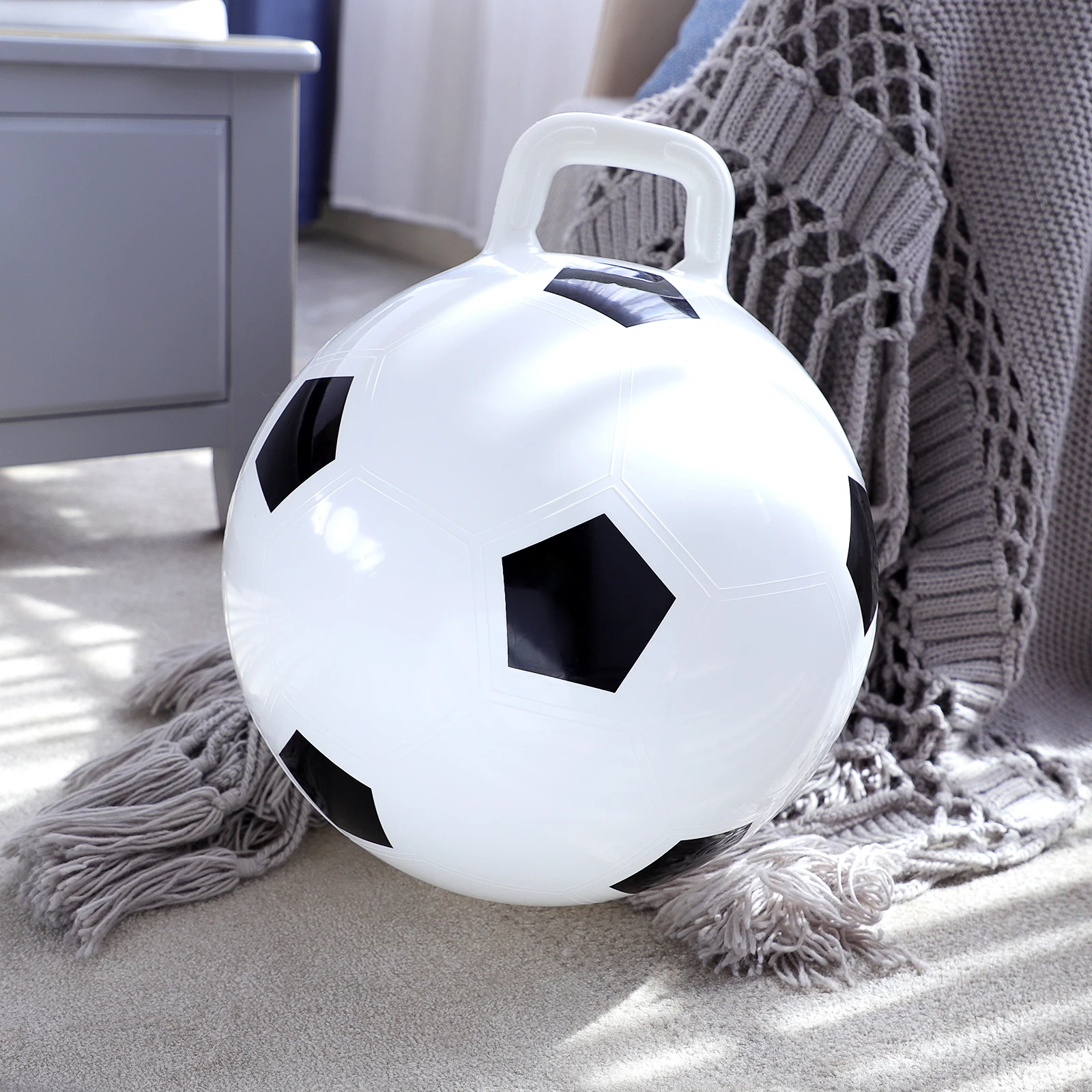 

1pc Inflatable Jumping Ball Kids Toy Lightweight PVC Bouncing Football For Pool Parks Outdoor Indoor Toys Games
