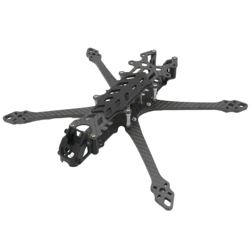 Lightweight 7in Carbon Fiber Frame Set Quick Release Quadcopter Frame 5.0mm Arm