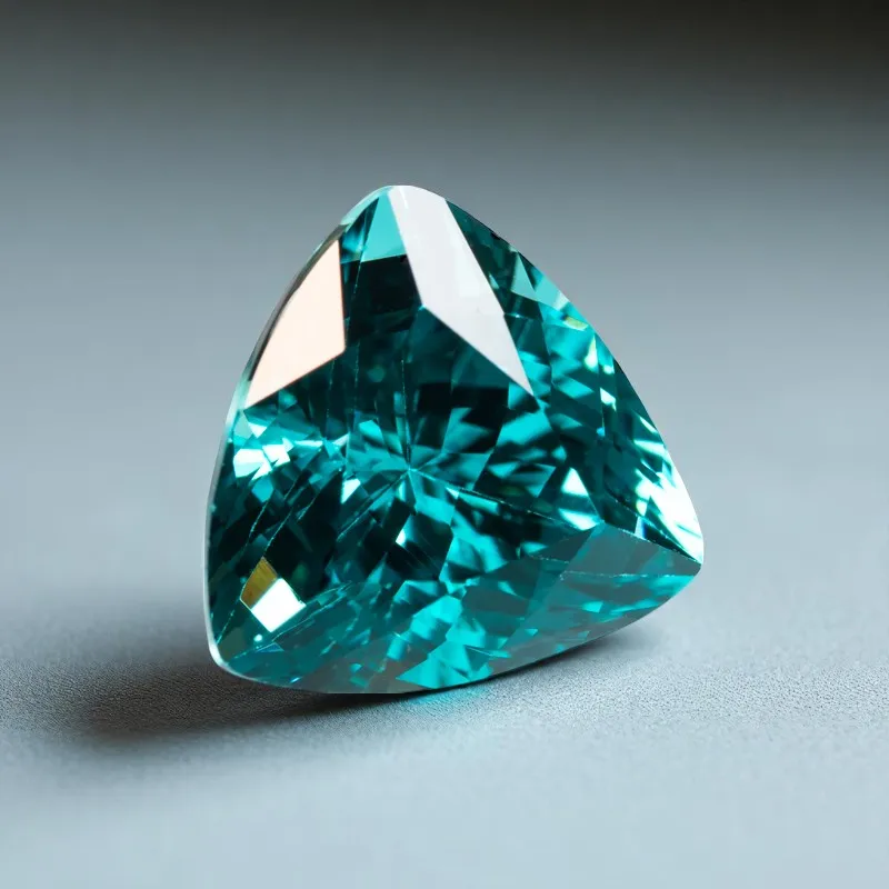 Выращенный в лаборатории Paraiba VVS1 неоновый синий цвет драгоценный камень для DIY подвески расширенные ювелирные изделия кольца серьги изготовление на выбор сертификат Фото №2