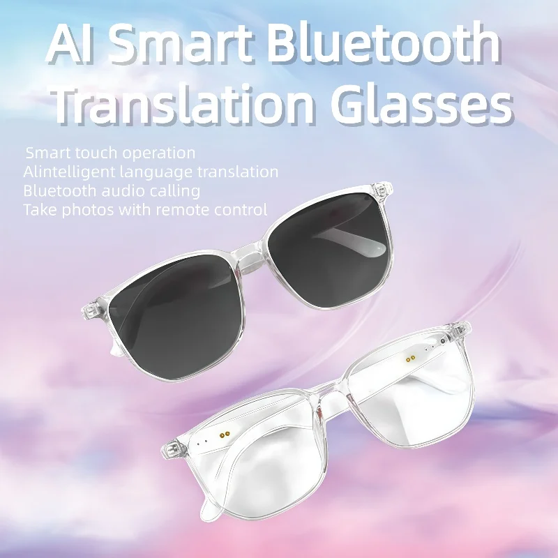 

Солнцезащитные очки AI Smart Translate с Bluetooth-вызовом и шумоподавлением, воспроизведение музыки, перевод вызовов, умные очки для учебы, отслеживания