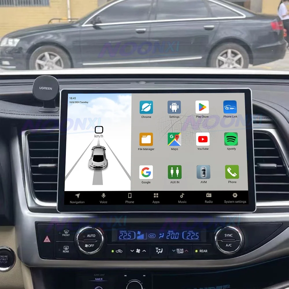 Radio de coche de 13,3 pulgadas para Toyota Highlander Kluger 3 XU50 13-19 Carplay Android reproductor de vídeo Multimedia unidad principal estéreo de navegación