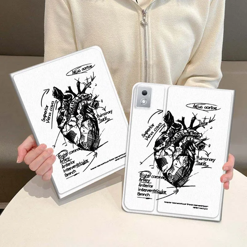 

Artistic heart pattern For Legion Xiaoxin Pad P12 Pro Y900 GT 2023 2025 12.1 12.7 14.5 inch Tablet Case