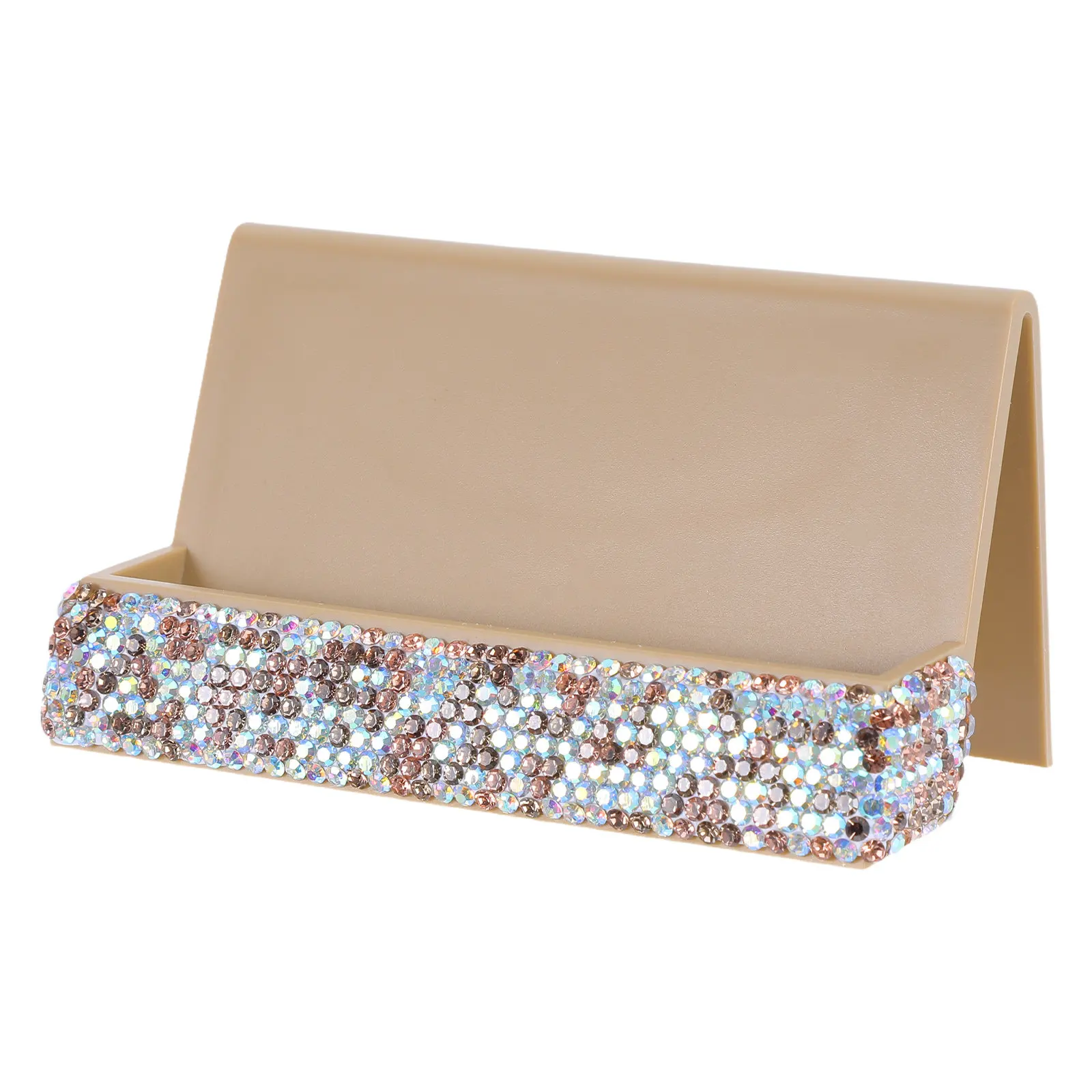 

Crystal Rhinestone Business Card Holder Desktop - Sturdy Elegant Card Display Stand for Office Desk Business Networking Gift