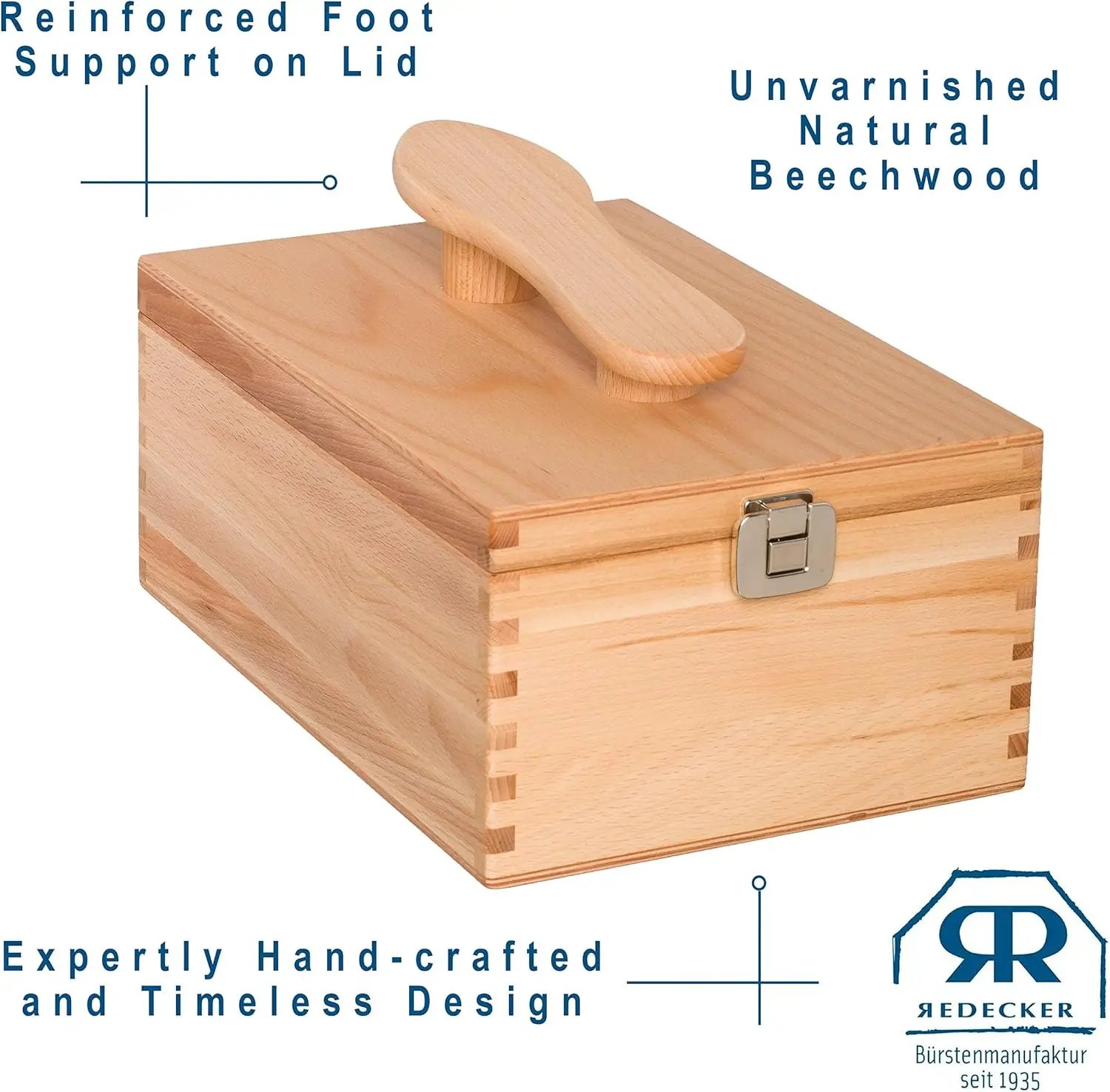 Caja de limpieza de zapatos con tapa plegable, 13-1/4x9x5-3/4 pulgadas