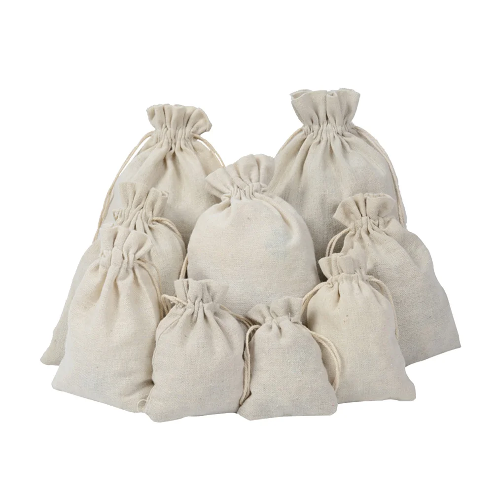 4pcs Empty Drawstring Sachets Fragrance Lavender Sachet Bag Tea Drawstring Beam Port Bags Travel Storage Bags