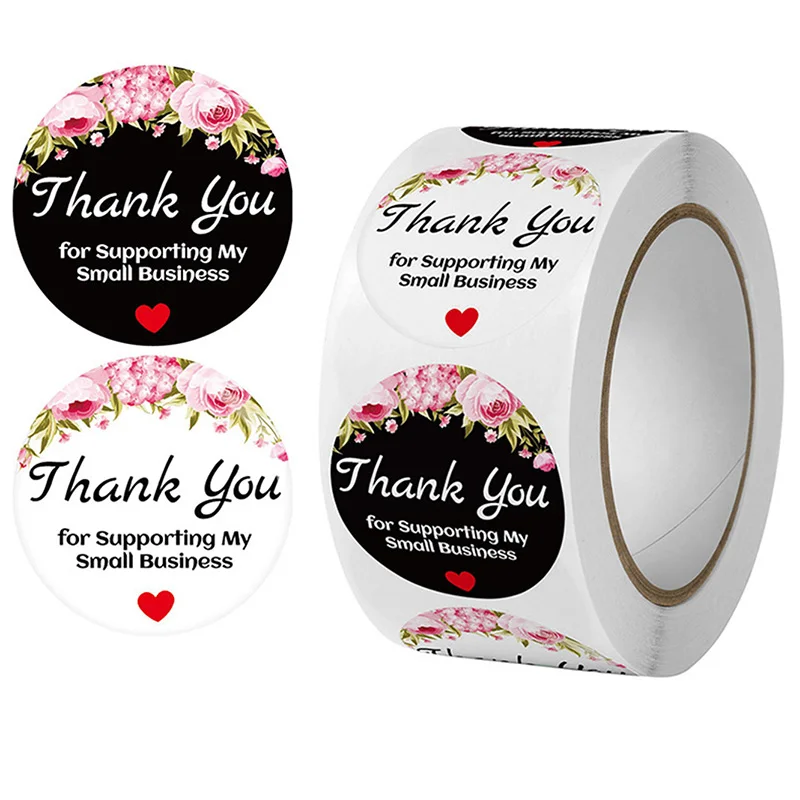 500Pcs Round Thank You Stickers for Envelope Seal Labels Gift Packaging decor Birthday Party Scrapbooking Stationery Stickers