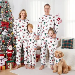 PatPat Christmas Pajamas Family Matching Cutie Sloths Pattern Long Sleeves Sets