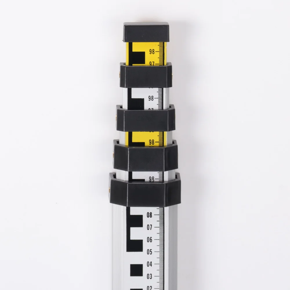 

Leveling Rod 5M L2S2 Auto Level Telescopic Aluminum Surveying Leveling Staff With Bubble