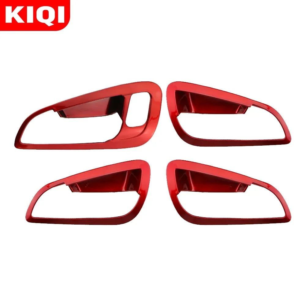 KIQI ABS Car Door Bowl Decoration Cover for Ford Focus 3 MK3 2015 - 2018 LHD Interior Door Handle Protection Covers Trim Sticker