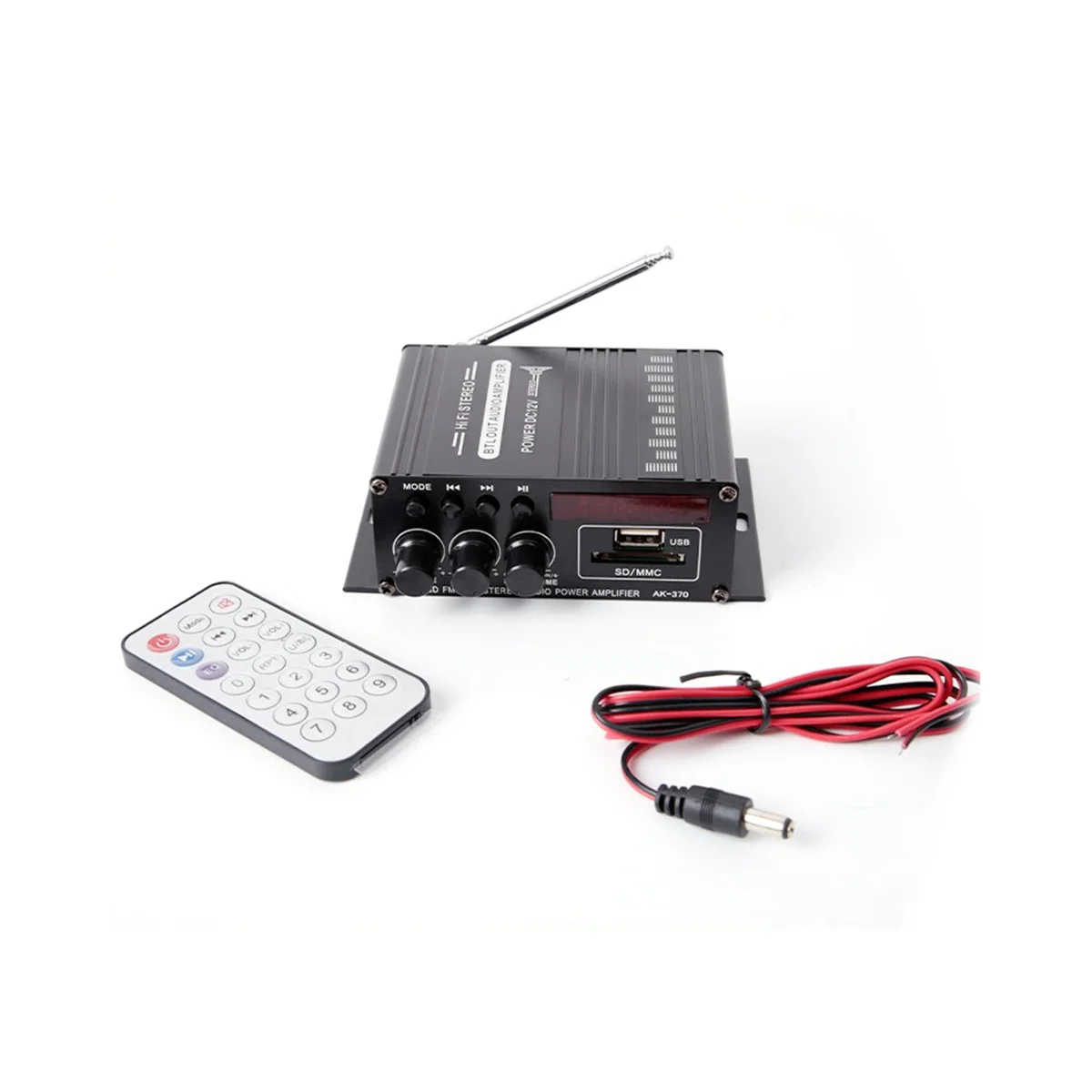 A57G-AK370 amplificador Digital para el hogar Mini amplificador de potencia de Audio Hifi Bluetooth para tarjeta SD U disco Aux altavoz sonido estéreo Mp3