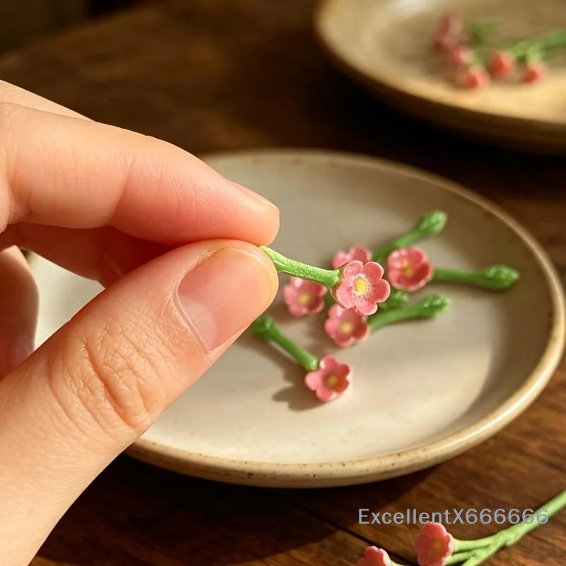 Cute Floral Mini Resin Spoon Decor Accessories 10/20/30Pcs for Miniature Scene Dollhouse DIY Handmade