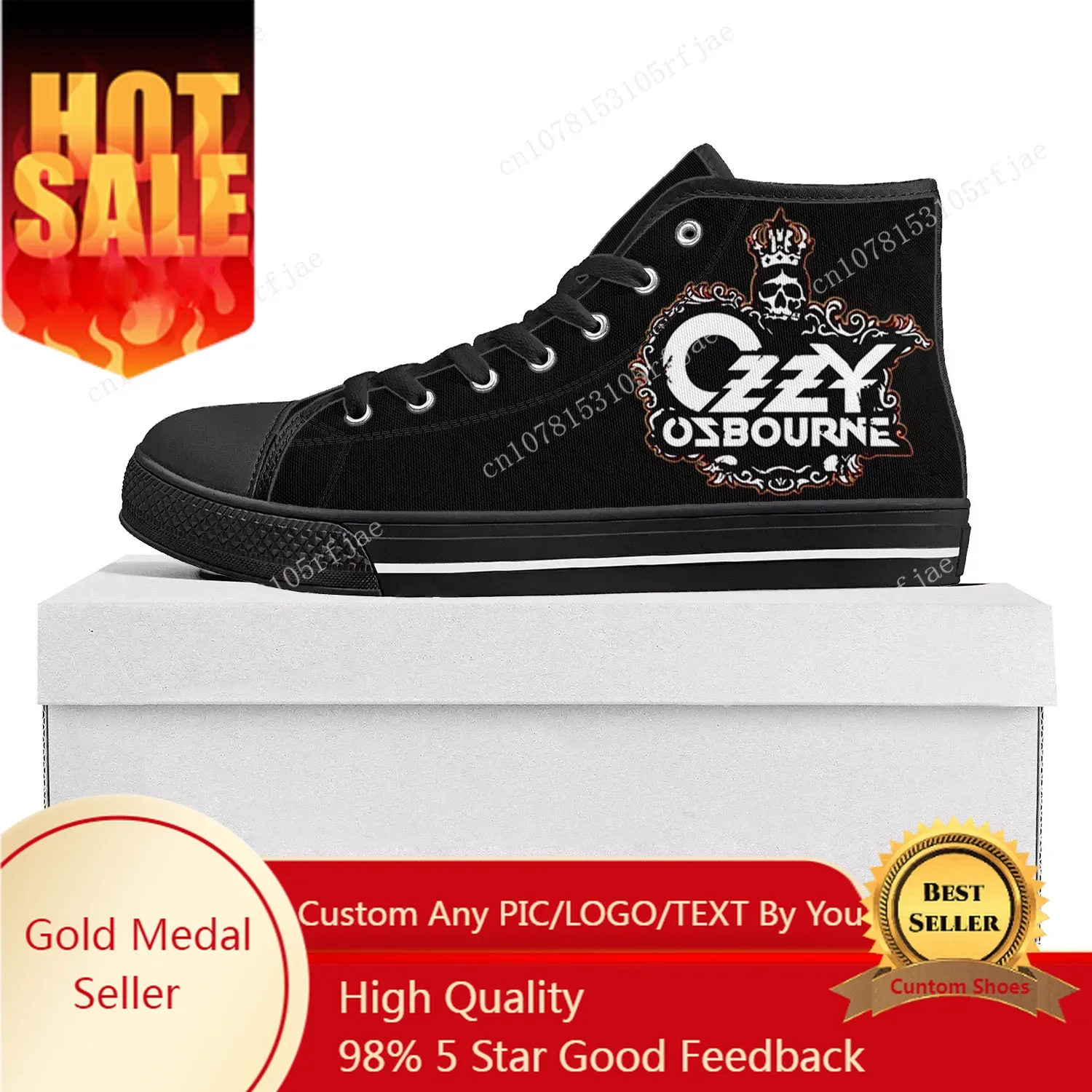 

Ozzy Osbourne Metal Rock Singer Pop High Top High Quality Sneakers Mens Womens Teenager Canvas Sneaker Couple Shoes Custom Shoe