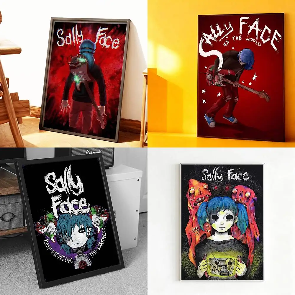 

S-Sally F-Face Poster Prints Wall Art Painting Picture Gift Living Room Bar Restaurant Dec Sticker Large