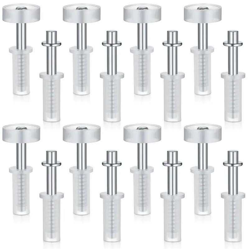 KYCOR-For Folding Accordion Shower Door Hardware- Bi-Fold Closet Door Components(16Pcs) Including Top Roller Guide Wheel& Tops P