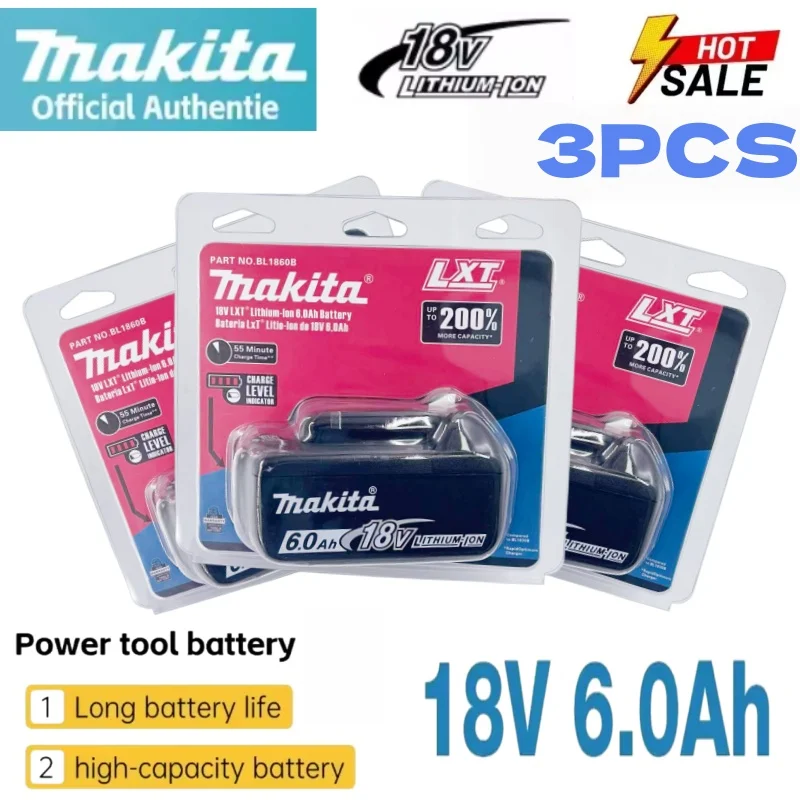 Originele Makita 18V Oplaadbare Batterij 6.0Ah BL1860 BL1860B BL1840 BL1840B BL1850 BL1850B Voor Makita Elektrisch Gereedschap