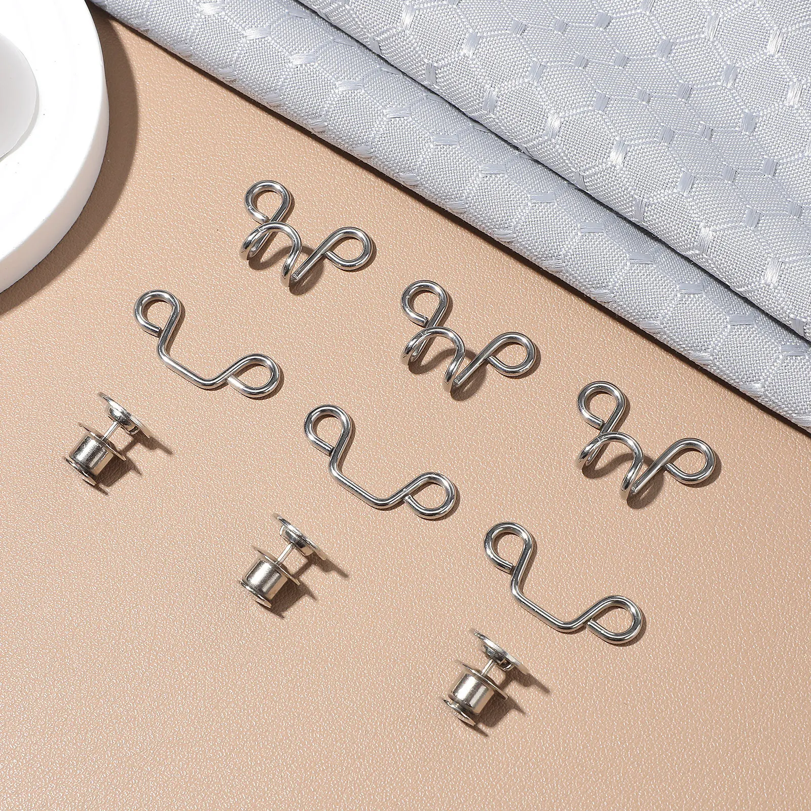 4 مجموعات رقيقة الخصر زر كليب على أبازيم الجينز تقليل السراويل الخصر مثاليا استبدال فوري الحجم العالمي S الحرف اليدوية #1