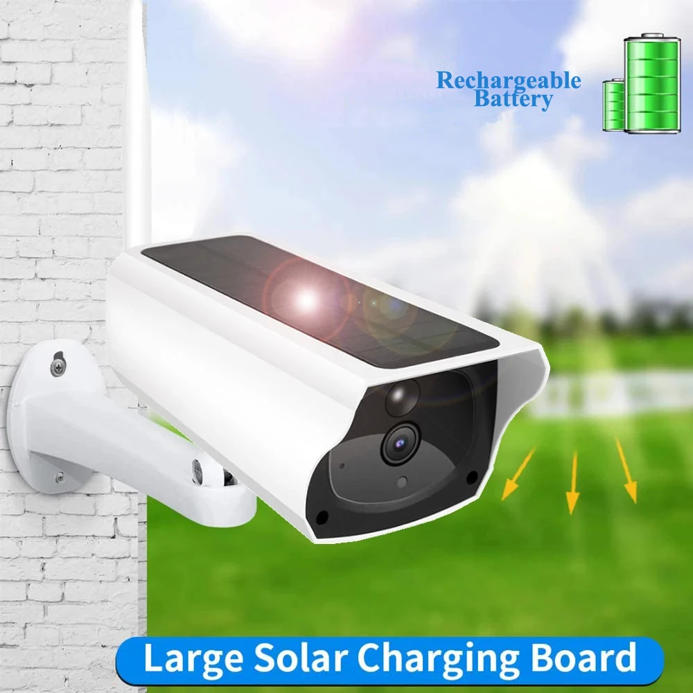 FHD 5MP Tuya Solar Camera Solar Powered 2MP Security Wireless Battery Camera Motion Detection PIR Alarm IP66 Waterproof Outdoor