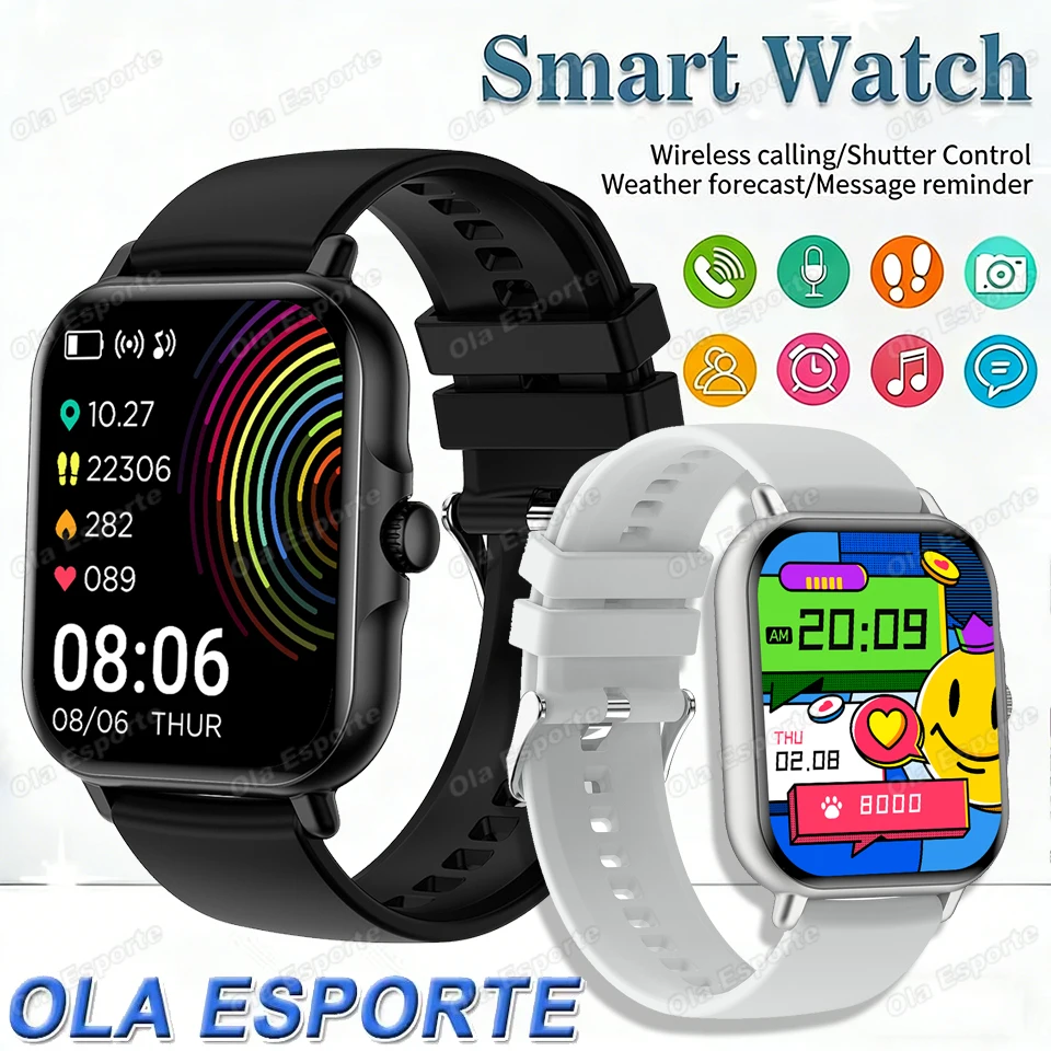 

2026 Smart Watch Android IOS Phone 2.01 Inch Color Screen Bluetooth Answer Call Fitness Watches Tracker Smartwatch Women Men New