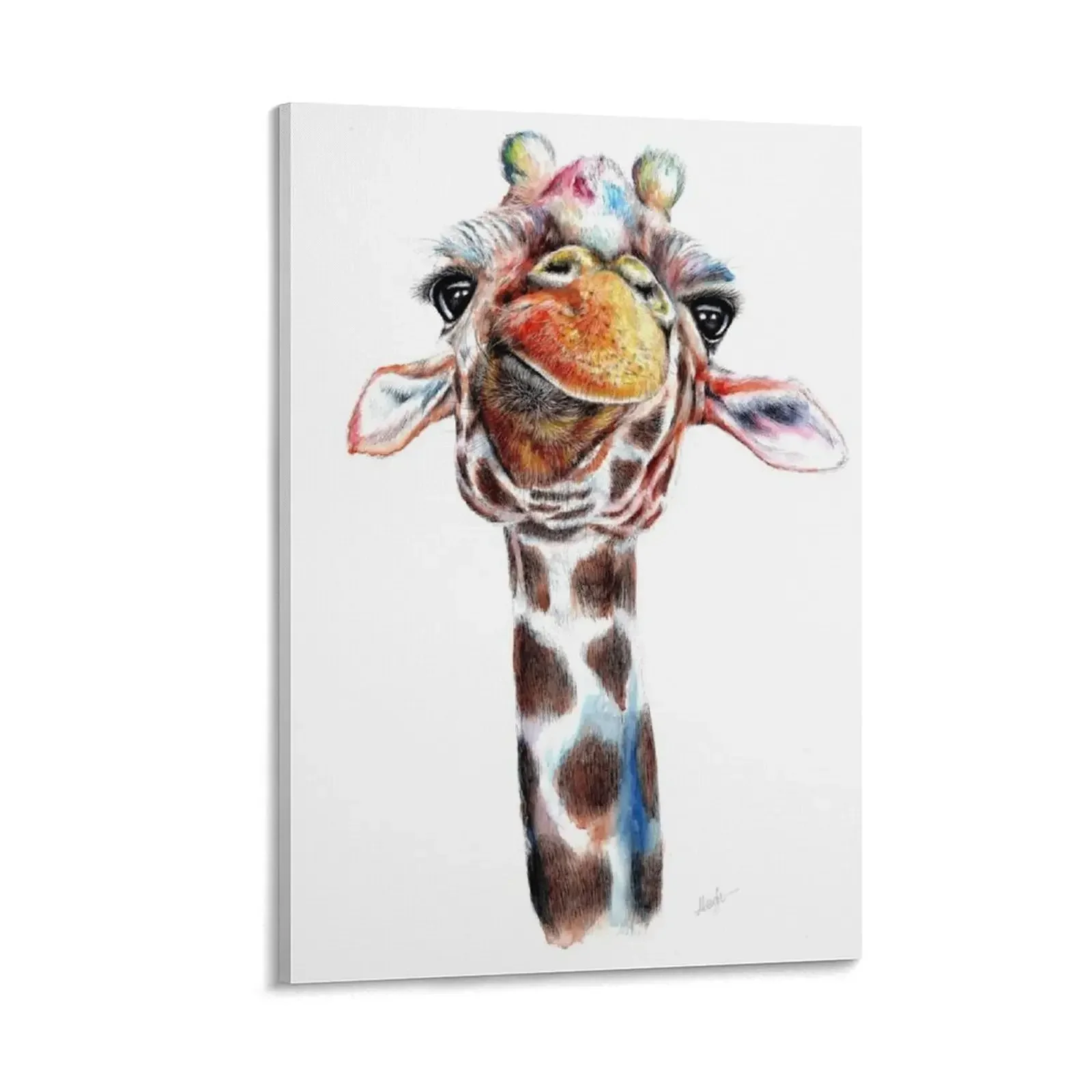 

Patchwork the Watercolour Giraffe Canvas Painting room decorations aesthetic painting aesthetic room decoration