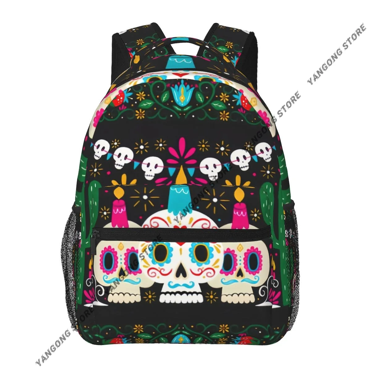 

Модный рюкзак для женщин и мужчин, унисекс, студенческие рюкзаки, сумка для путешествий Dia De Los Muertos Day Of The Dead, сумка для книг