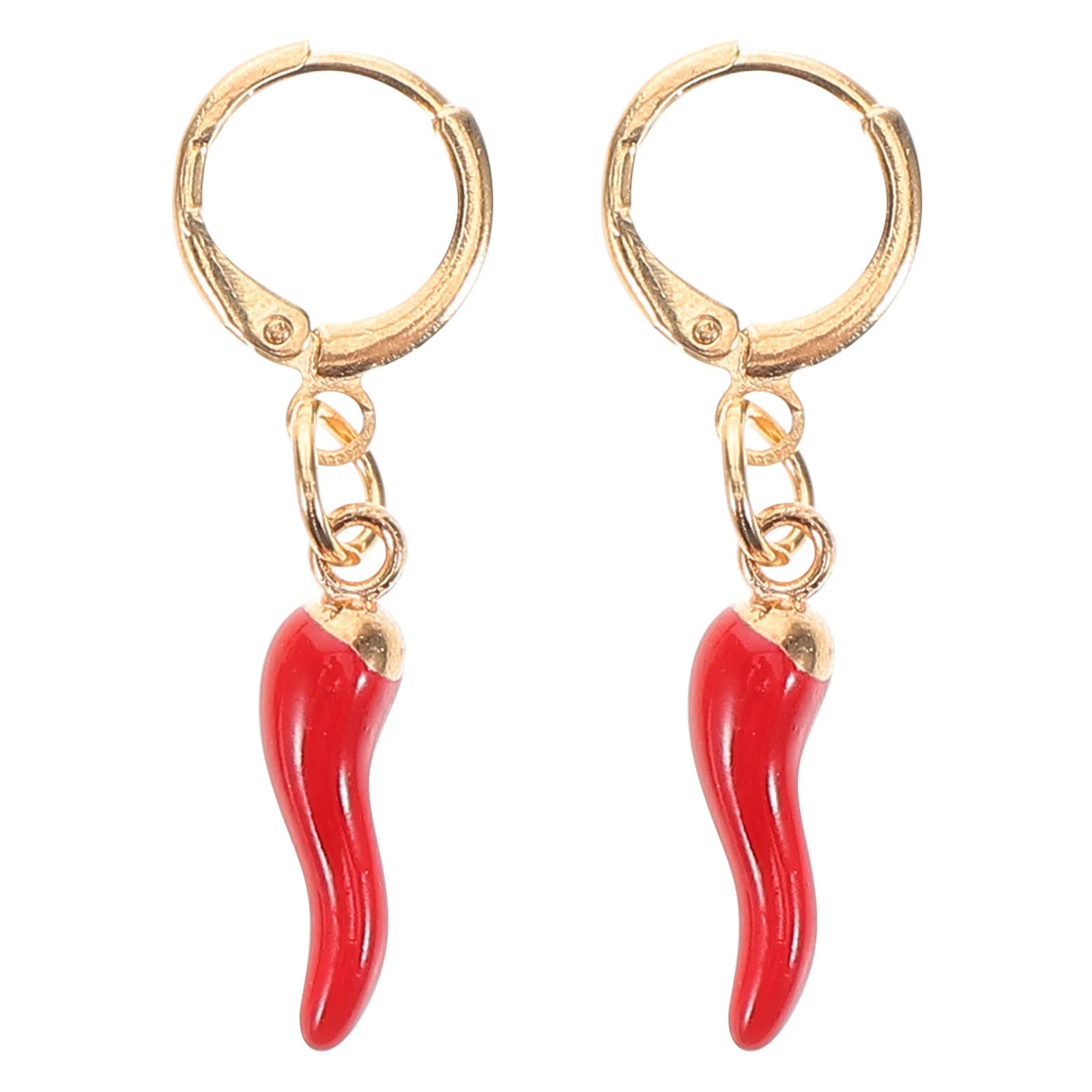 

Red Chili Pepper Huggie Hoop Golden Plated Small Hoop Earrings For Women Trendy Dangle Drop Jewelry Boho Statement