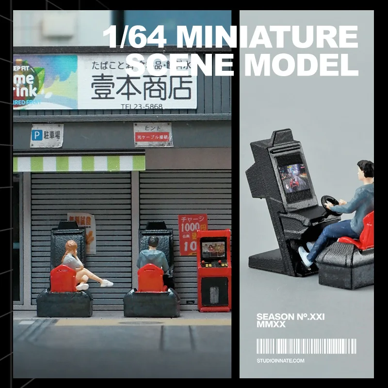 Figura de juego de carreras de Anime 1:64, Mini muñeca en miniatura, accesorios de fotografía, modelo de escena DIY, mesa de arena, adorno de paisajismo, regalo
