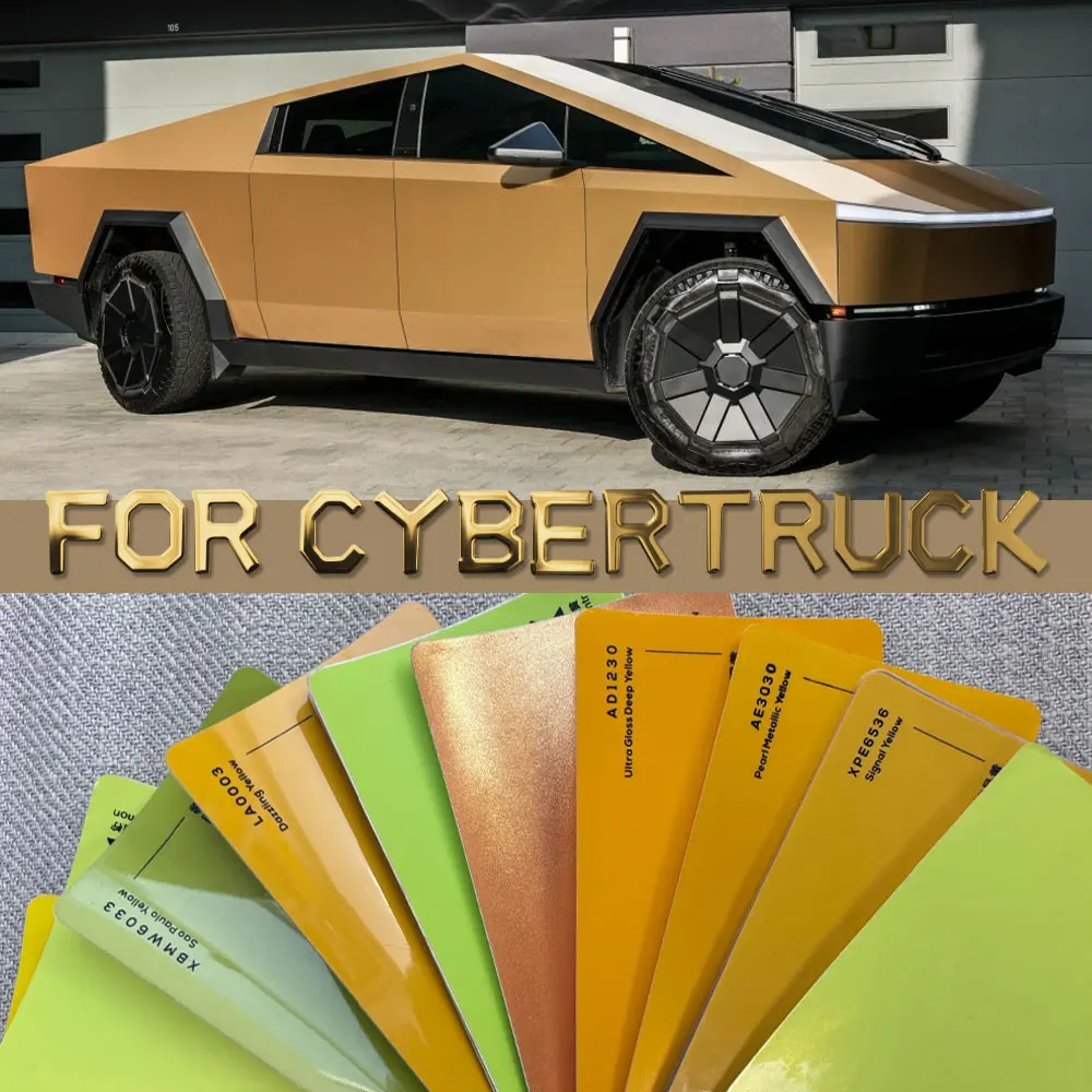 Carbon Fiber Pattern for Tesla Cybertruck 2024 2025 2026-Up Decal Kit Anti-Scratch PPF Car Paint Protection Engine Film Trim