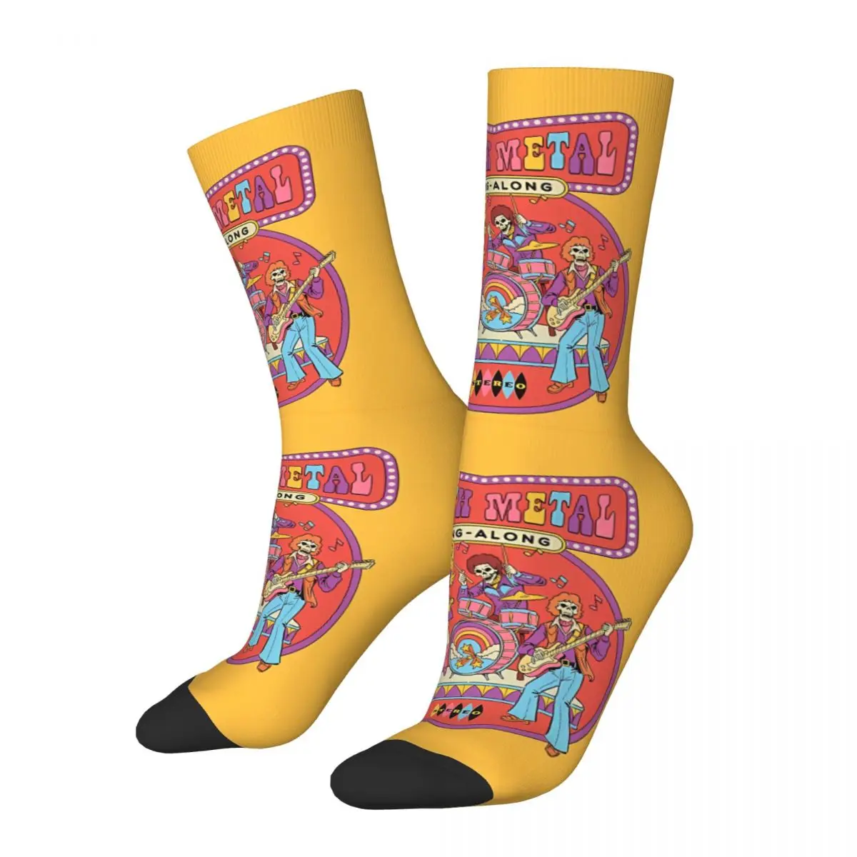 Death Metal Sing-Along Sock Printed Man Polyester