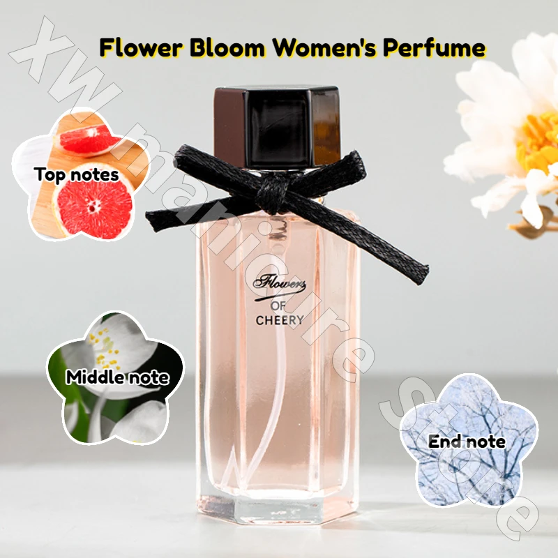 Hua Yue Blooms Three-Piece Perfume Set Box Lasting Fragrance Romantic Sweet Fresh and Elegant Confident Temperament Charm