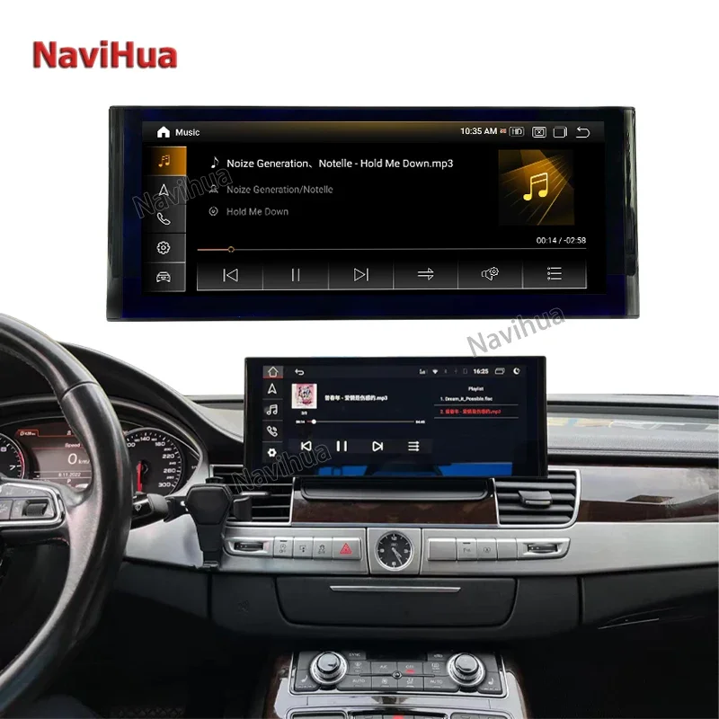 12.3 Inch Android Touch Screen Car Monitor Navigation GPS Multimedia Stereo DVD Radio Video Stereo for Audi A8 2012-2018