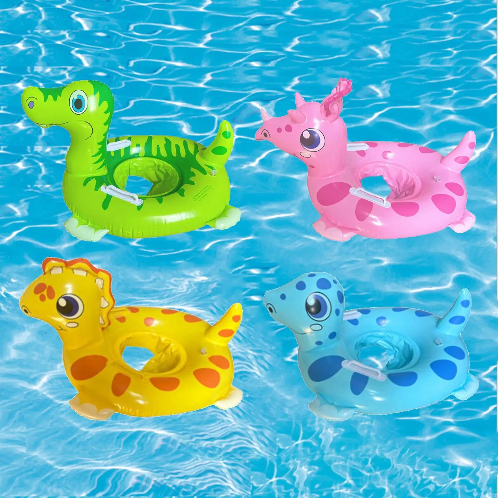 Swimming Seat Water Raft for 0-3 Years Old Durable for Boys Girls Dinosaur Rings Pool Floats Swimming Pool Toys Pool inflatable