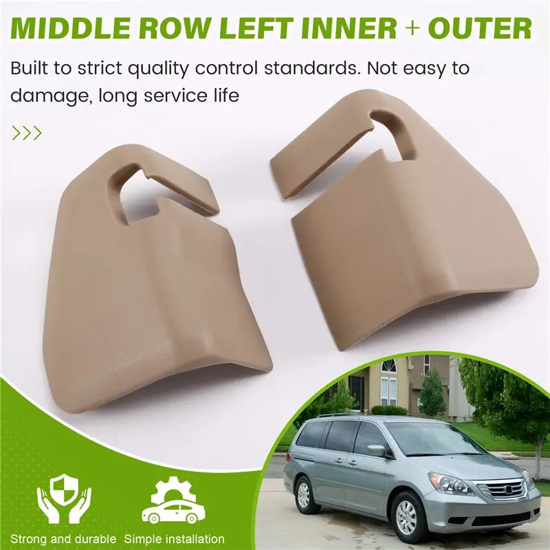 1Pair Seat Rail Trim Cover For Honda Odyssey 05-08 Middle Row Left Bracket Cover 81195-SFE-Z01ZD 81595-SFE-Z01ZC-X59A
