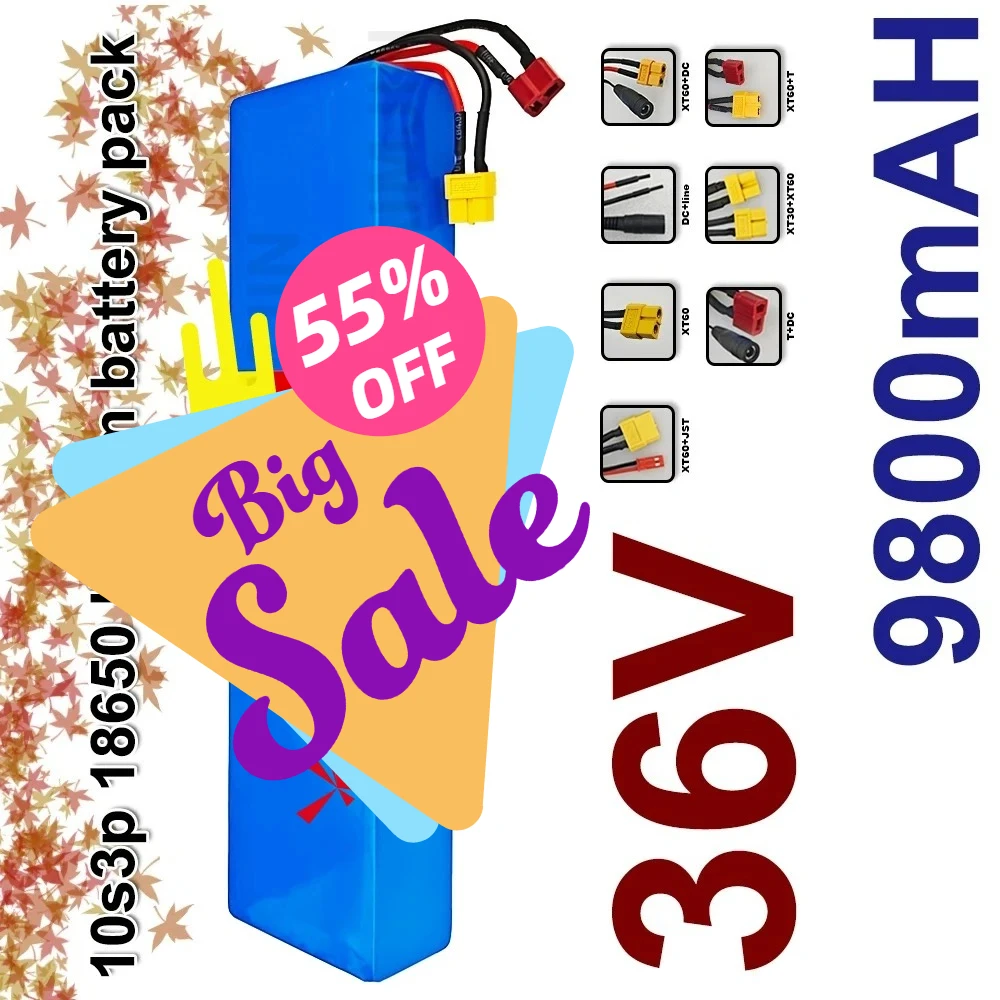 

36V Electric Scooter Battery 10S3P 9800mAh Lithium Battery 18650 Pack for Scooter Replacement And Upgrade