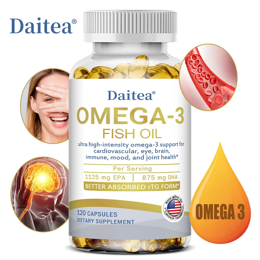 

Omega-3 Fish Oil — высокомощная добавка EPA и DHA для мужчин и женщин — поддерживает здоровье сердца, суставов и мозга — без GMO