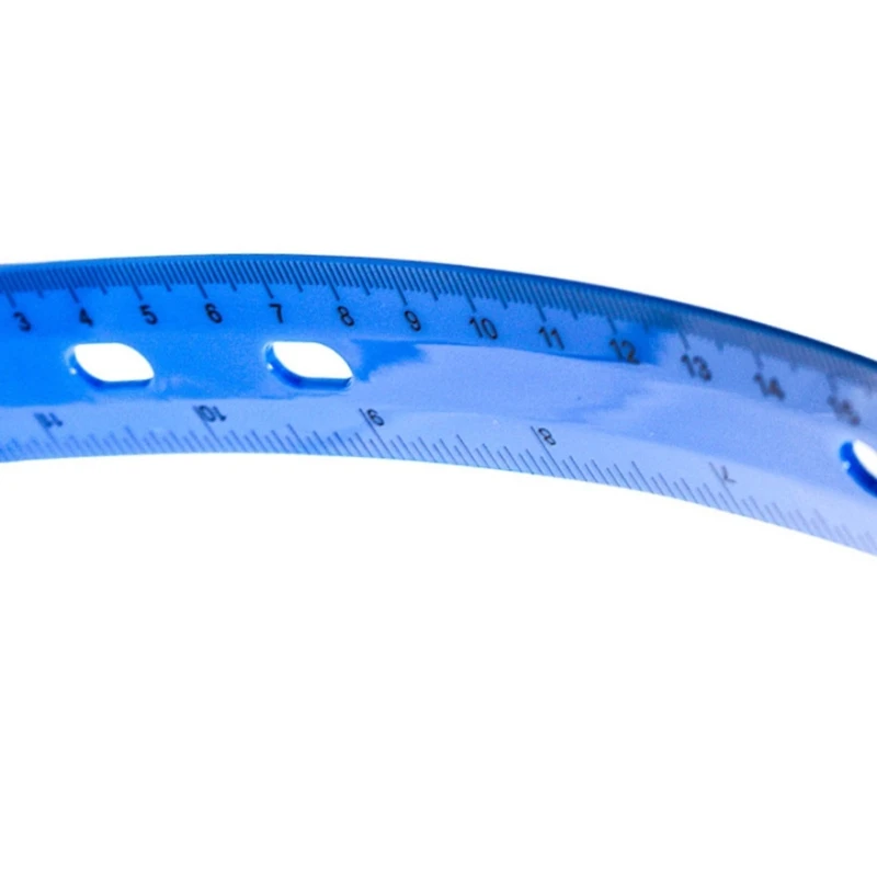 Régua matemática Régua desenho colorida com polegadas escala centímetros para medir o D2RC