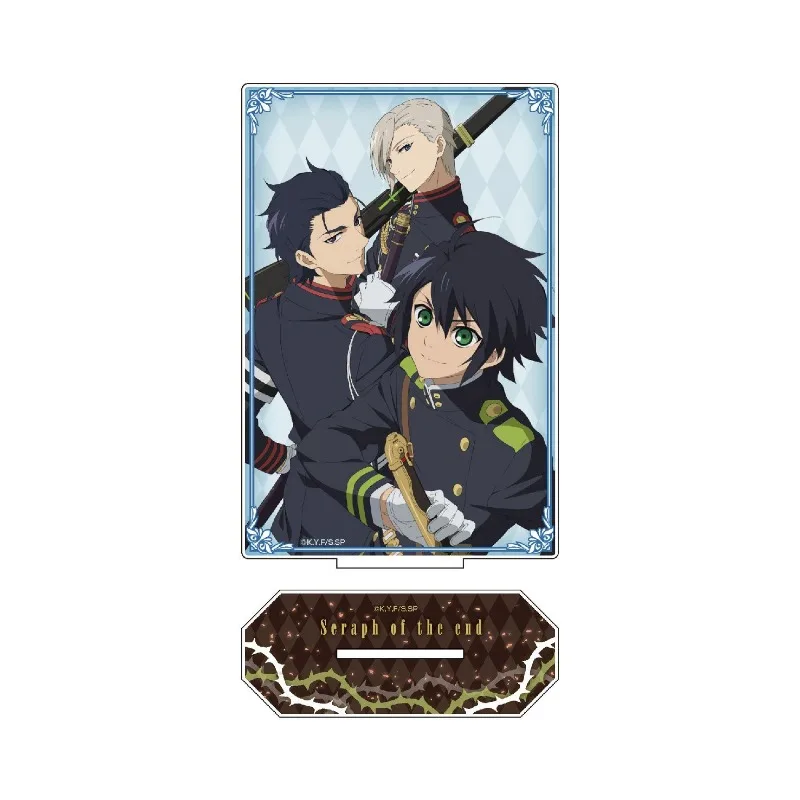 Seraph of The End Plate Desk Decor Poster Style Standing Mikaela Hyakuya Collection Ornament Hiiragi Shinya Acrylic Doll Model