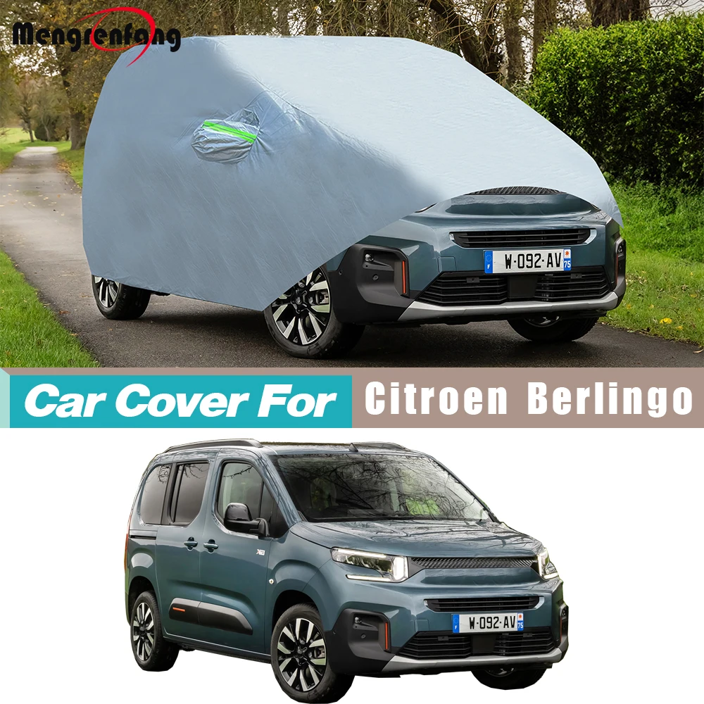 

Полный автомобильный чехол для Citroen Berlingo, уличный анти-УФ-солнцезащитный козырек от дождя, снега, льда, пыли, MPV чехол