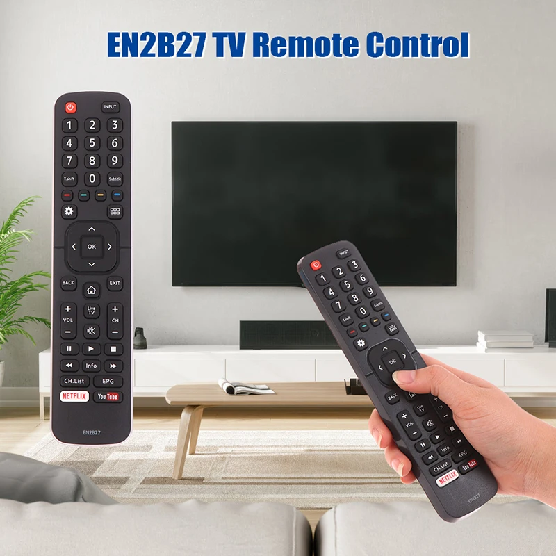 

EN2B27 TV Remote Control Replacement For Hisense LCD LED Smart Television With Netflix You Tube Buttons