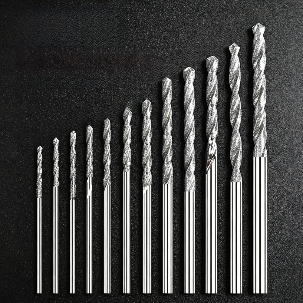 Jade Stone Drill Bit Set 5PCS 10PCS Carbide Electroplated Round Shank 0.8mm to 4.0mm for Agate Pearl For drilling